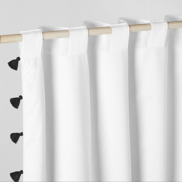 SINGLE Pillowfort Tassel Kids Blackout Window Curtain Panels 41”x83” - Picture 2 of 9